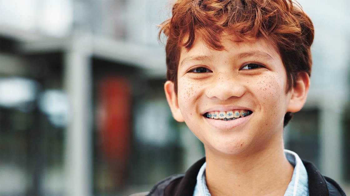Child with braces